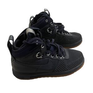 Nike Lunar Force 1 Duckboot Sneakers Gum Dark Obsidian Navy 805900-400 Men's 8.5